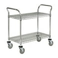 thumbnail image 2 of Nexel Chrome Utility Cart w/2 Shelves & Poly Casters, 1200 lb. Capacity, 36"L x 21"W x 39"H, 2 of 3