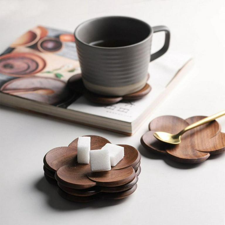 Handmade Coasters Set Wood Coasters Set Tea Cup Pad Mug 