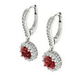 thumbnail image 2 of Clara Pucci 2.235Ct Natural Garnet Round Cut VVS1 Lever Back Drop Dangle 14k Solid hypoallergenic Gold Designer Earrings For January, 2 of 7