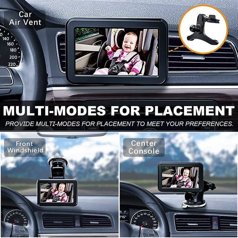 VASTEND Baby Car Camera 1080P, 4.3'' HD Baby Car Mirror Monitor 150° Wide  View, Night Vision Function Car Mirror Display, Essentials for Newborn