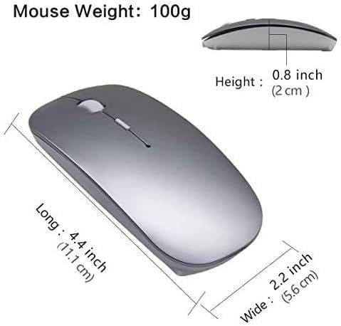 Bluetooth Mouse,Rechargeable Wireless Mouse for MacBook Pro/MacBook Air/Laptop/PC/Mac/iPad pro/Computer,Bluetooth 5.2 + 3.0 +2.4G USB Receiver