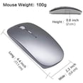 thumbnail image 3 of Bluetooth Mouse,Rechargeable Wireless Mouse for MacBook Pro/MacBook Air/Laptop/PC/Mac/iPad pro/Computer,Bluetooth 5.2 + 3.0 +2.4G USB Receiver, 3 of 6