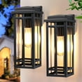thumbnail image 3 of 13.8'' Outdoor Wall Light Fixtures 2 Packs, Black Porch Lights Outdoor Lighting for House, Exterior Lighting Fixtures Wall Lanterns, Waterproof Modern Outside Sconce Lights for Front Door, Garage, 3 of 5