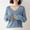 Light Blue, variant on Casual Tops Loungewear Solid Color Blouses for Women Business Casual V-Neck Long Sleeve Blouses