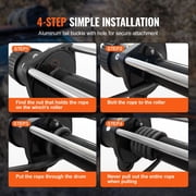 CRAFTOPIA Synthetic Winch Rope 3/8 x 100ft, 26500 Lbs Winch Cable Line with Protective Sleeve, Forged Hook & Pull Strap for SUV, Truck & Off-Road Vehicles