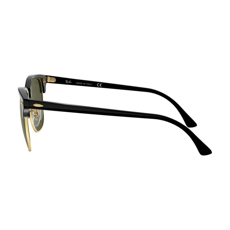 Ray-Ban Men's Clubmaster RB3016-W0365-51 Black Acetate Sunglasses