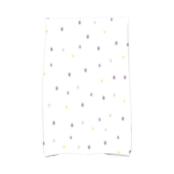 Simply Daisy, 16 x 25 inch, Veggie Dots Kitchen Towel, Purple
