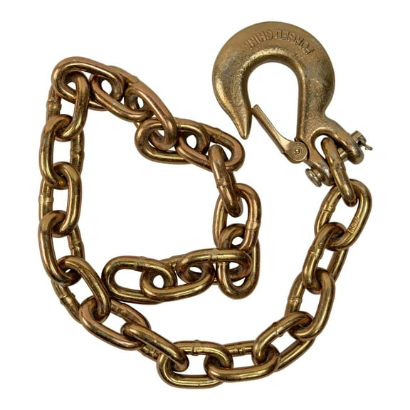 The Trailer Parts Outlet - Gold Trailer Safety Chain - 3/8 x 39" with 1 Clevis Hook (27.4k Capacity)