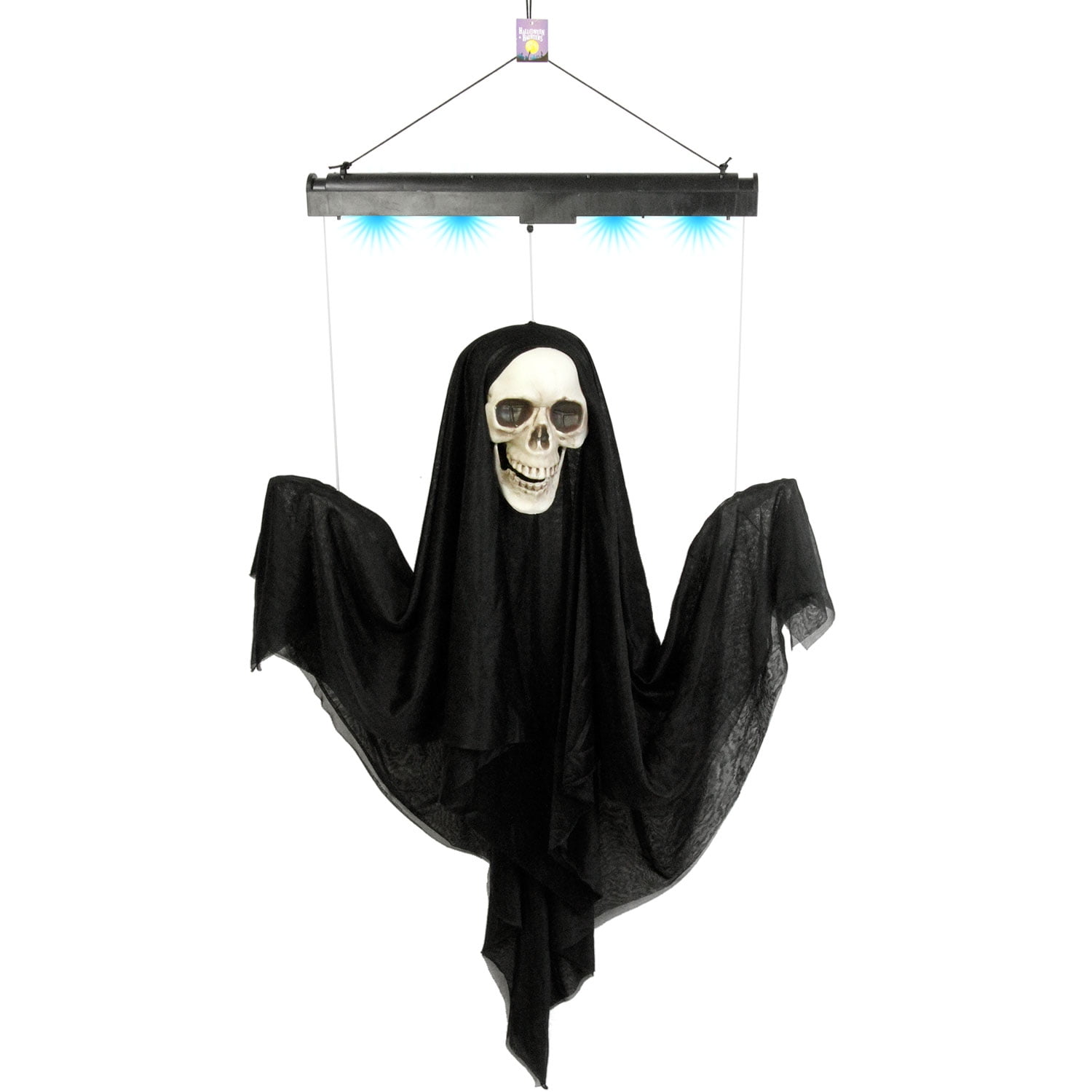 Halloween Haunter Animated Hanging Floating Scary Ghost Reaper Prop