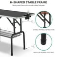 thumbnail image 2 of 46" Dog Grooming Table, Foldable Home Pet Bathing Station Table with Adjustable Arm, Non-Slip Desktop, Storage Tray& Noose, Black, 2 of 7