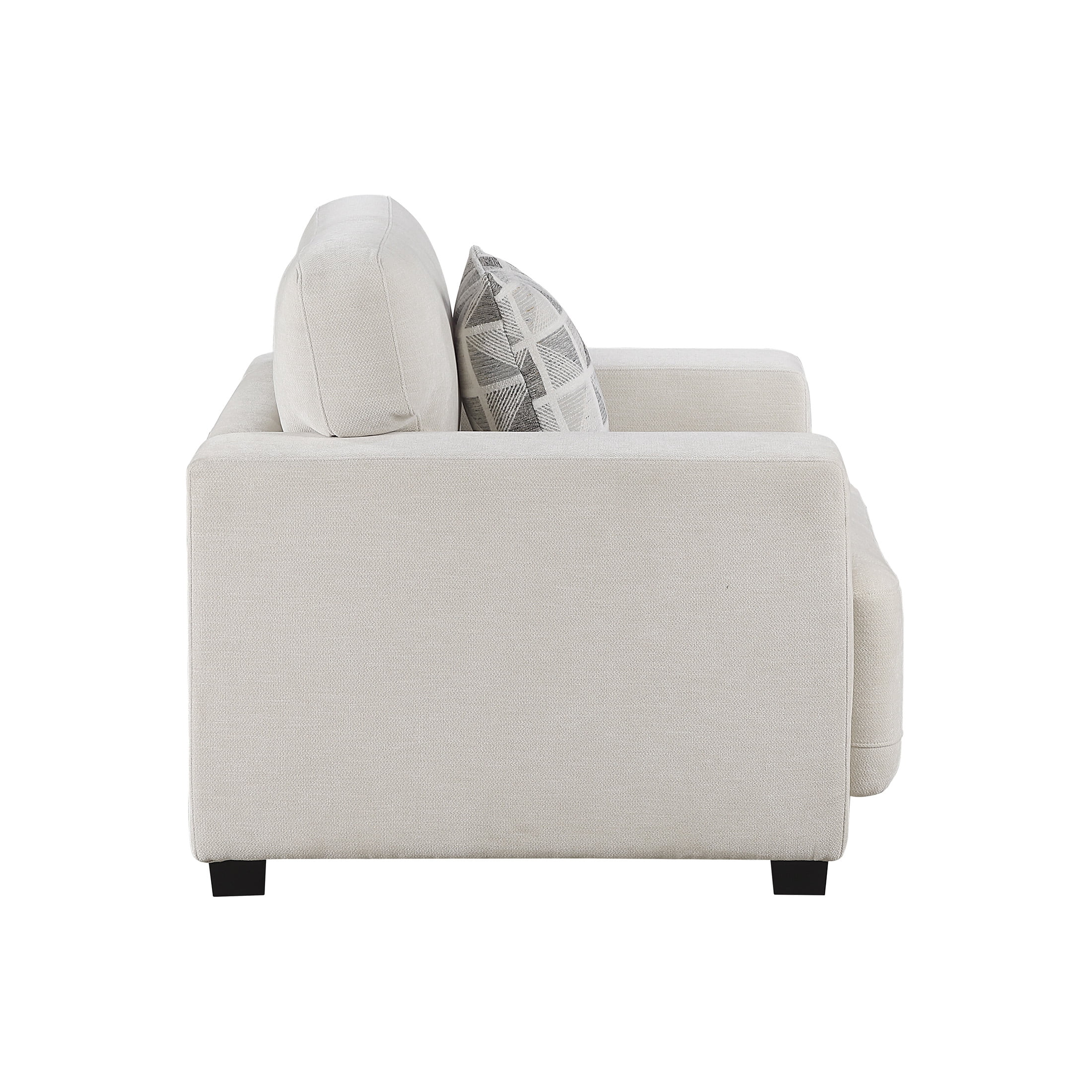 OakvillePark Tivaro Chenille Chair with 1 Pillow, Beige