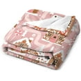 thumbnail image 5 of Gingerbread Houses Soft Throw Blanket Christmas Winter Village Lightweight Flannel Plush Fuzzy Blankets Gift for Women Kids Boys Teens 50X60 in, 5 of 6