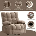 thumbnail image 5 of JONPONY Massage Rocker Recliner Chair with Vibration Massage and Heat Ergonomic Lounge Chair for Living Room with Rocking Function and Side Pocket, 2 Cup Holders, USB Charge Port,Brown, 5 of 14