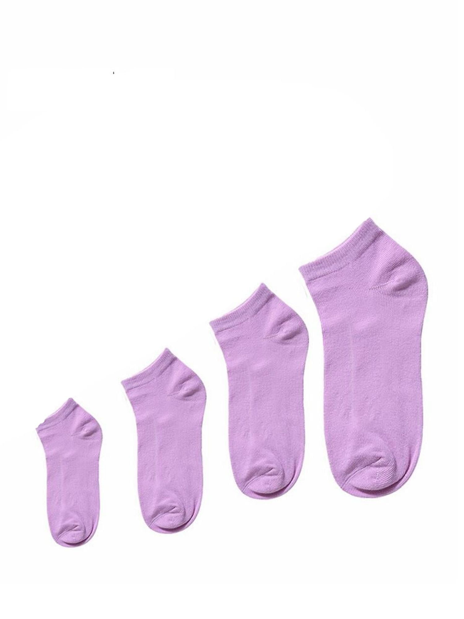 INSPIRE CHIC Women's 10 Pairs Stretch Breathable Cuffs Low Cut Ankle Socks Small Purple