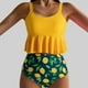 thumbnail image 4 of Traje de baño vintage estampado para mujer, traje de baño conservador, traje de baño de bikini con falda de playa estampada para mujer, traje de baño de nailon para mujer, 4 of 8