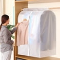 thumbnail image 3 of 1PCS Dust Cover Clothes Hanging Bag Enclosed Clothes Rack Floor Hanger Cover Wardrobe Storage Cover plastic, 3 of 7