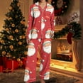 thumbnail image 2 of Tnhcen Women's Christmas Pajama Set Holiday Pajamas Christmas Pajama Set for Women Long Sleeve Pajama Set Loose Fit Sleepwear Button Up Top Winter Pajamas S-3XL, 2 of 5