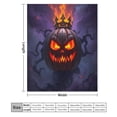 thumbnail image 2 of GXFC Halloween Pumpkin King blanket, comfortable and soft, warm casual blanket, printed design, winter sofa dormitory home decoration, must-have travel product. Size is 40x50 inches., 2 of 9