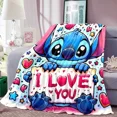 thumbnail image 1 of Cartoon Cute Stich Blanket, 3D Printing Lilo & Strong Soft and Comfortable Children's Nap Sleeping Blanket, Bedding, 1 of 5