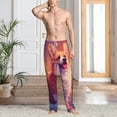 thumbnail image 5 of Vsdgher Sunset Cloud Corgi Print Mens Pajama Pants Sleep & Lounge Pants, PJ Bottoms With elastic waistb and Pockets, 5 of 5