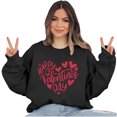 thumbnail image 4 of pimelu Valentine's Day Sweatshirt for Women Crewneck Sweatshirt for Women Happy Valentine's Day Trendy Letter Print Pullover Sweater Ladies Girls Spring Loose Long Sleeve Tops, 4 of 6
