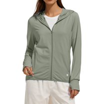 Duoif Sun Protection Clothing Women, Women's Ice and Sun Protective Jacket Light and Breathable Cycling Sun Shirt Women Light Jackets for Women Green XXXL