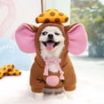 thumbnail image 5 of Spdoo Warm Dog Winter Clothes Cute Mouse Cheese Dog Coat Hoodies Fleece Pet Dogs Costume Jacket for French Bulldog Chihuahua, 5 of 6