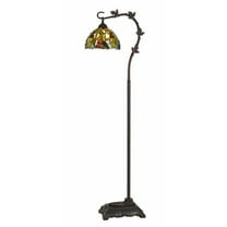 Cal Lighting 60W Cotulla Downbrdige Tiffany Metal Floor Lamp