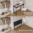thumbnail image 2 of Small Foldable Computer Desk Writing Study Desk Easy Assembly Space-Saving Foldable Laptop Table Writing Workstation for Home Office, 2 of 5