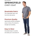 thumbnail image 3 of Chef Works Men's Springfield Chef Coat, Ink Blue Chef Jacket with Cool Vent Side Panels, Small, 3 of 5