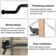 thumbnail image 4 of Pestillo para puerta de jardín, pestillo automático por gravedad, cerradura de puerta de hierro con resorte, con cable ajustable para cercas de metal de jardín, color negro, 11,6 x 6 x 4,3, 4 of 5
