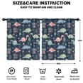 thumbnail image 2 of Blackout Kids Curtains,Dark Blue Girl Themed Dinosaurs Pattern Childrens Insulated Curtains Set Of 2,Bedroom Essentials,Toddler Room Decor 52"x63", 2 of 5