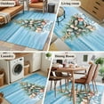 thumbnail image 6 of Merry Christmas Washable Area Rugs 2.7'x5', Shell Starfish Coastal Marine Life Tree Low Pile Throw Living Room Rug Non-Slip Sturdy Edge Binding Carpet for Indoor Entryway Bedside Kitchen, 6 of 9