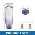 thumbnail image 3 of Unique Bargains Universal Shift Knob Stick Shifter Lever Knob W/ 2 Adapter for Automatic and Manual Vehicle Acrylic Clear Purple 15cm, 3 of 7