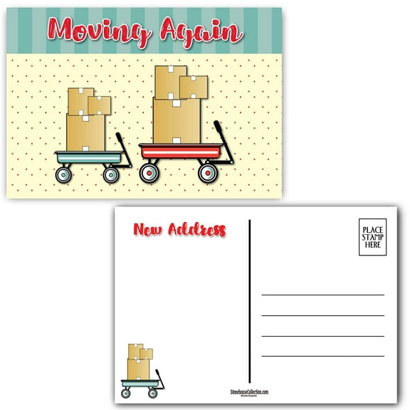 Wagons with Moving Boxes Postcards - 40 4 x 6 Moving Postcards - B17148