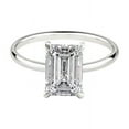 thumbnail image 4 of Cora Jewellery 4CT Emerald Moissanite Solitaire Engagement Ring For Women, 18K White Gold, 4 of 5