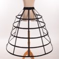 thumbnail image 3 of BPURB Women's Rare Vintage Cage Pannier 5 Hoop Skirt Victorian Bustle Petticoat (Front Open, 3 of 4