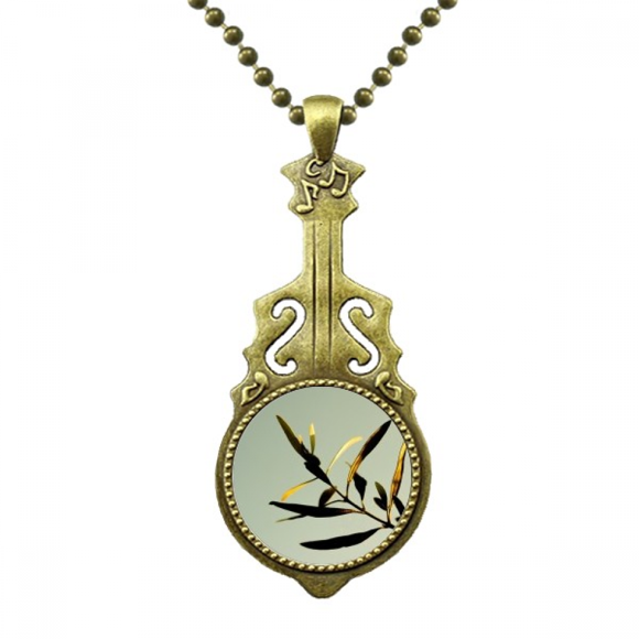 Nature Picture Simpol Necklace Antique Guitar Jewelry Music Pendant