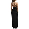 thumbnail image 5 of High Slit Bodycon Dress, Single Shoulder Strap Design for a Bold Look, Perfect Festive Dress for Dances, Galas, and Special Evening Events. Black M, 5 of 5