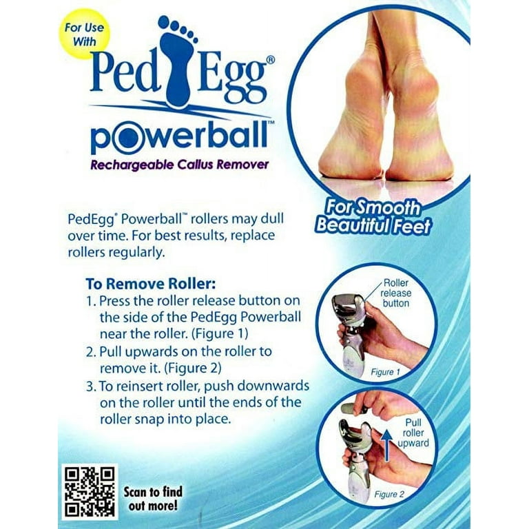 8 Pack Replacement Rollers for PedEgg Powerball Rechargeable Callus Remover  