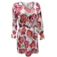 thumbnail image 4 of Vestido HUOGUO de manga larga con cuello en V holgado y estampado a la moda para mujer, 4 of 4
