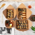 thumbnail image 5 of Kitchsy 49 oz Kraft Take Out Boxes - Disposable Lunch Box,  Meal Prep Food Containers - Microwaveable, Grease-Resistant, & Leak-Proof (25 Pack), 5 of 9