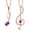 Amethyst, February, variant on 18K Rose Gold Plated Silver Black Onyx Treble Clef and Eighth Note 2 Pcs Music Pendant Necklace Jewelry Set for Women By Keren Hanan (0.85 Cttw, December Birthstone, Oval 6X4MM, Round 3MM)