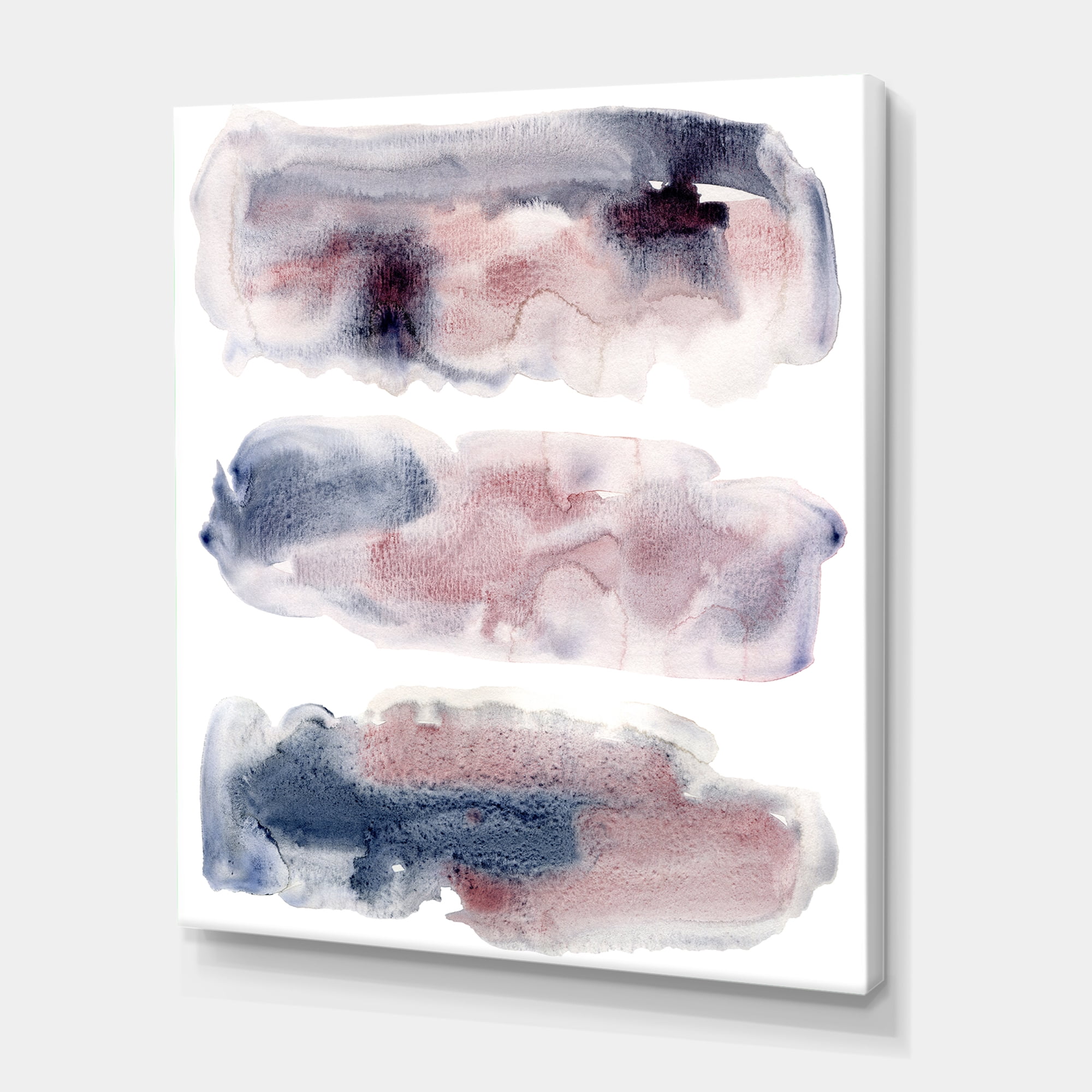 Designart ' Blue and Pink Clouds With Beige Spots I ' Modern Canvas Wall Art Print