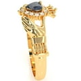 thumbnail image 3 of Claddagh Sapphire Diamond Ring In Solid 14k Yellow Gold, 3 of 6