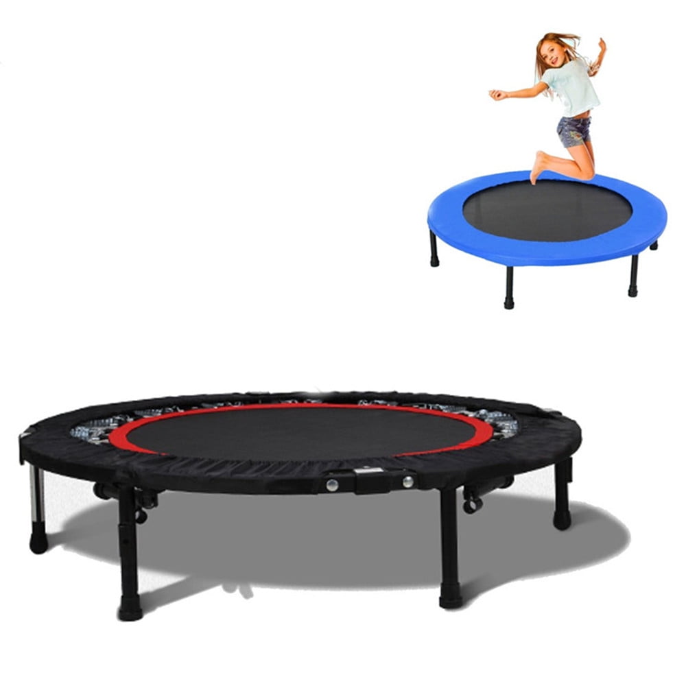 40inch Foldable Mini Trampoline, Indoor Fitness Trampoline, Stable & Quiet Exercise Rebounders