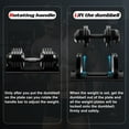 thumbnail image 6 of Adjustable Dumbbell,22lb/44lb/52lb Single Dumbbell Set with Tray for Workout Strength Training Fitness, 6 of 7