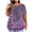 Purple, variant on Teissuly Women Fashion Casual Printing Shirts Short Sleeve Loose Plus Size Tee Tops Round Neck Tunic Blouse