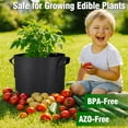 thumbnail image 4 of PHYEX 12-Pack 5 Gallon Black Grow Bags, Aeration Fabric Pots with Durable Handles, Come with 12 Pcs Plant Labels, 4 of 7