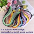 thumbnail image 3 of Paper Quilling Kits 45 Colors 900 Strips Quilling Art Paper Diy Craft With Tools For Gift And Diy H, 3 of 5